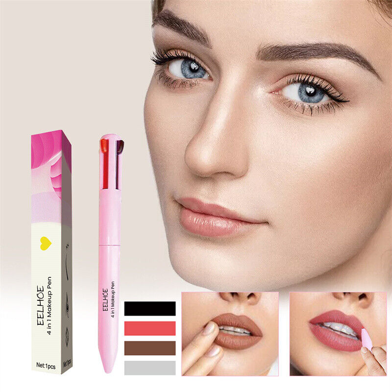 4-in-1 Makeup Pen -Beauty Tool for Eyes, Lips, Brows, and Highlighting